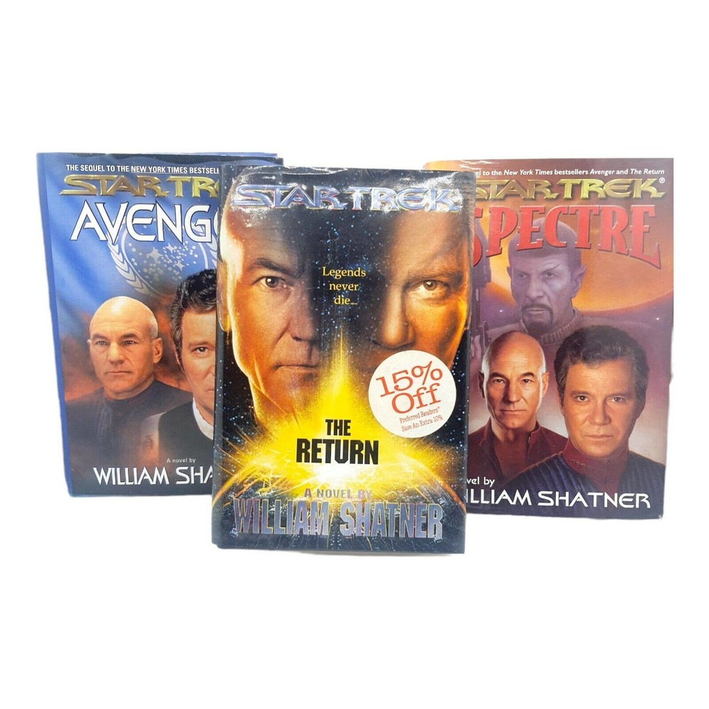 True First Edition Star Trek William Shatner Trilogy Books Return Spectre Avenge